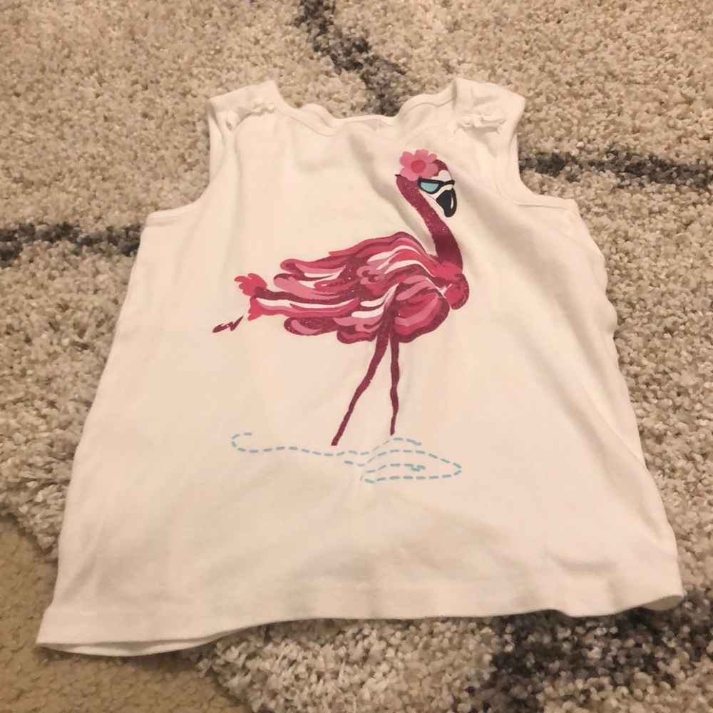 Pink flamingo tank top